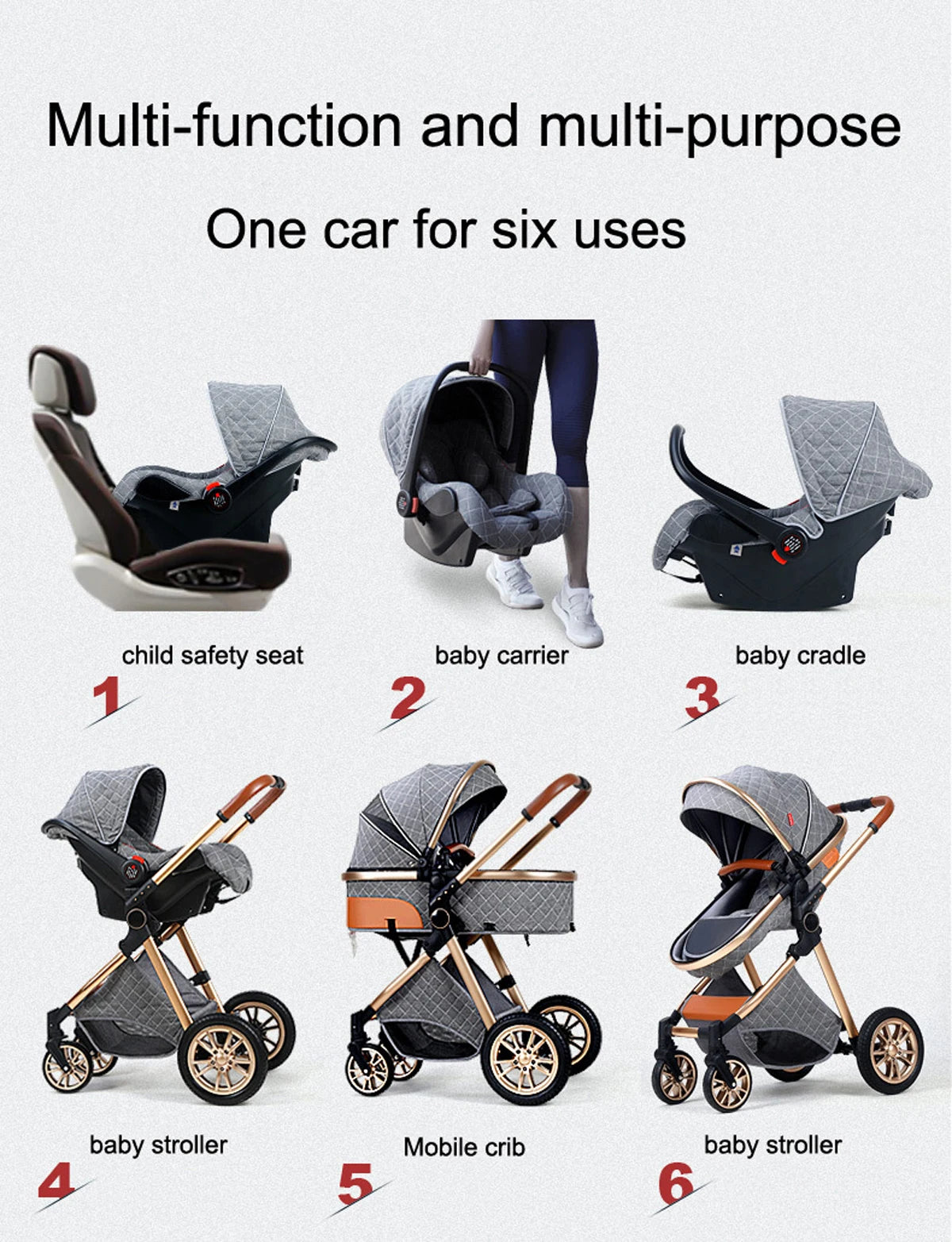 3 in 1 Baby Stroller