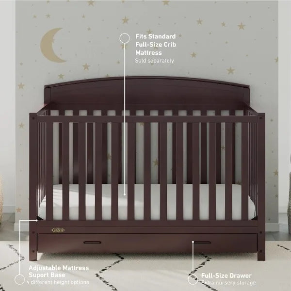 5-in-1 Convertible Crib