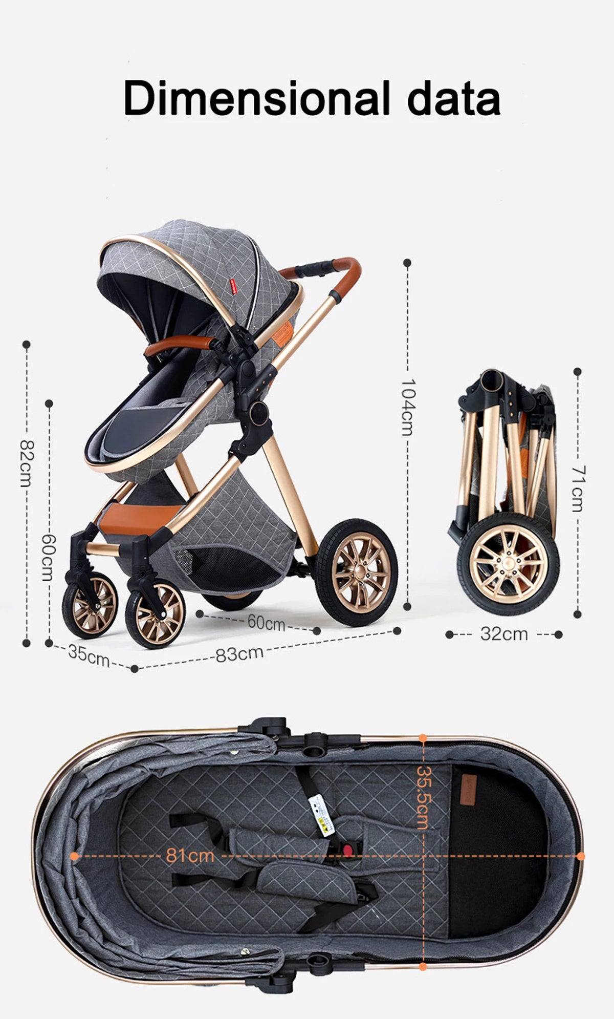 3 in 1 Baby Stroller